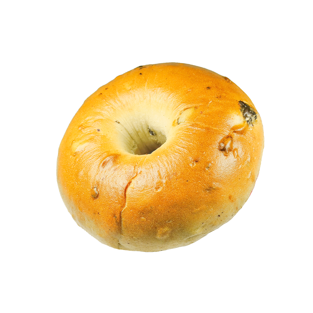 Přirozeně sladký skořicový bagel s rozinkami