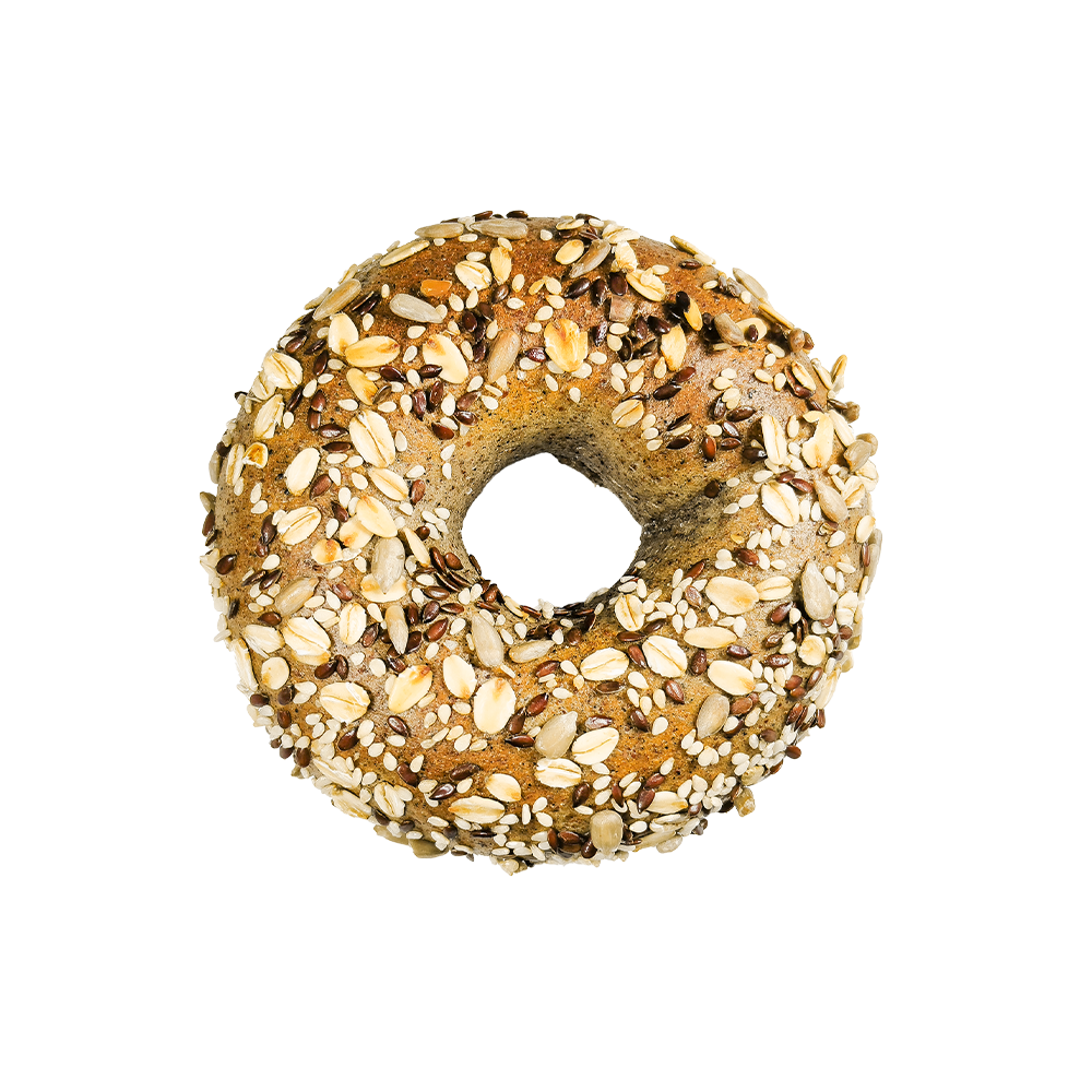 Dietní výživa Tmavý celozrnný vícezrnný bagel