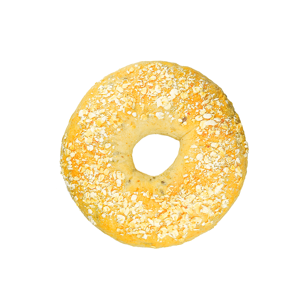 Nízkotučný celozrnný ovesný bagel z lněných semínek