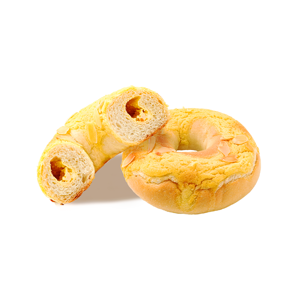 Pražený mandlovo-kokosový bagel